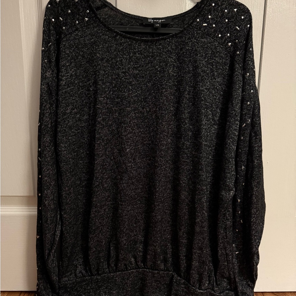 NWOT- Black Studded Sweater